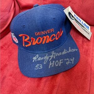 Denver Broncos Cap signed by Randy Gradishar
